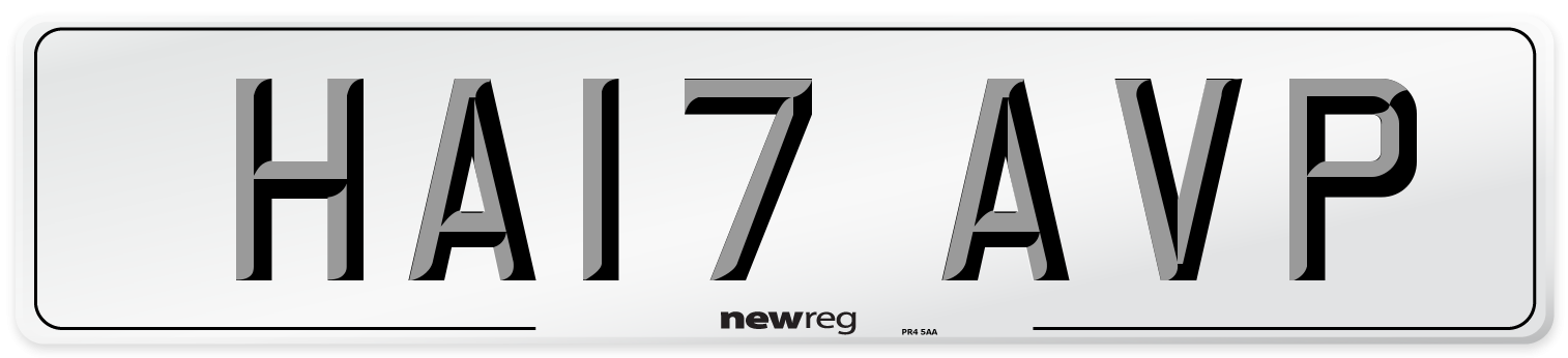 HA17 AVP Number Plate from New Reg